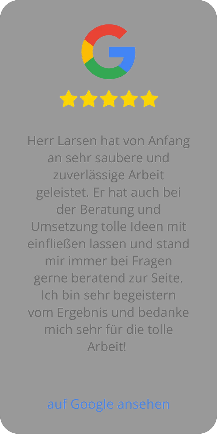 Google-Bewertung mit fünf Sternen