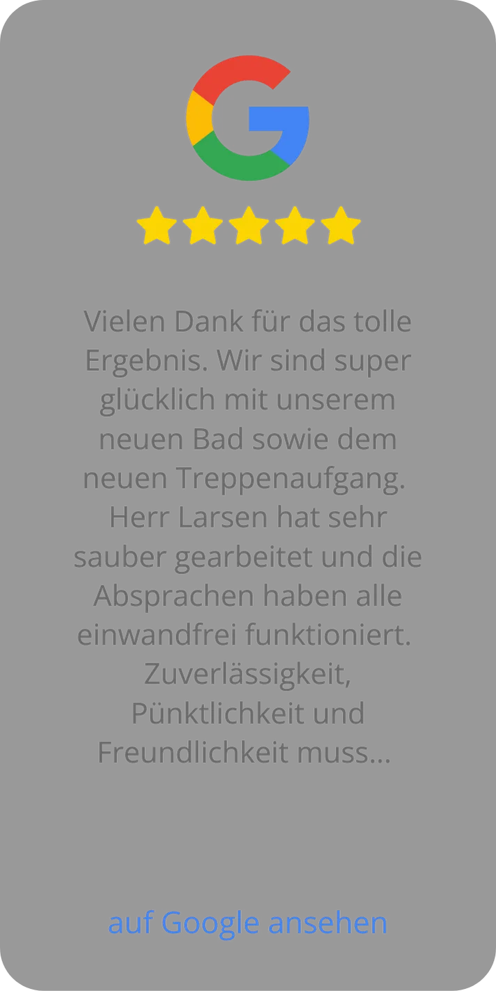 Google-Bewertung mit fünf Sternen